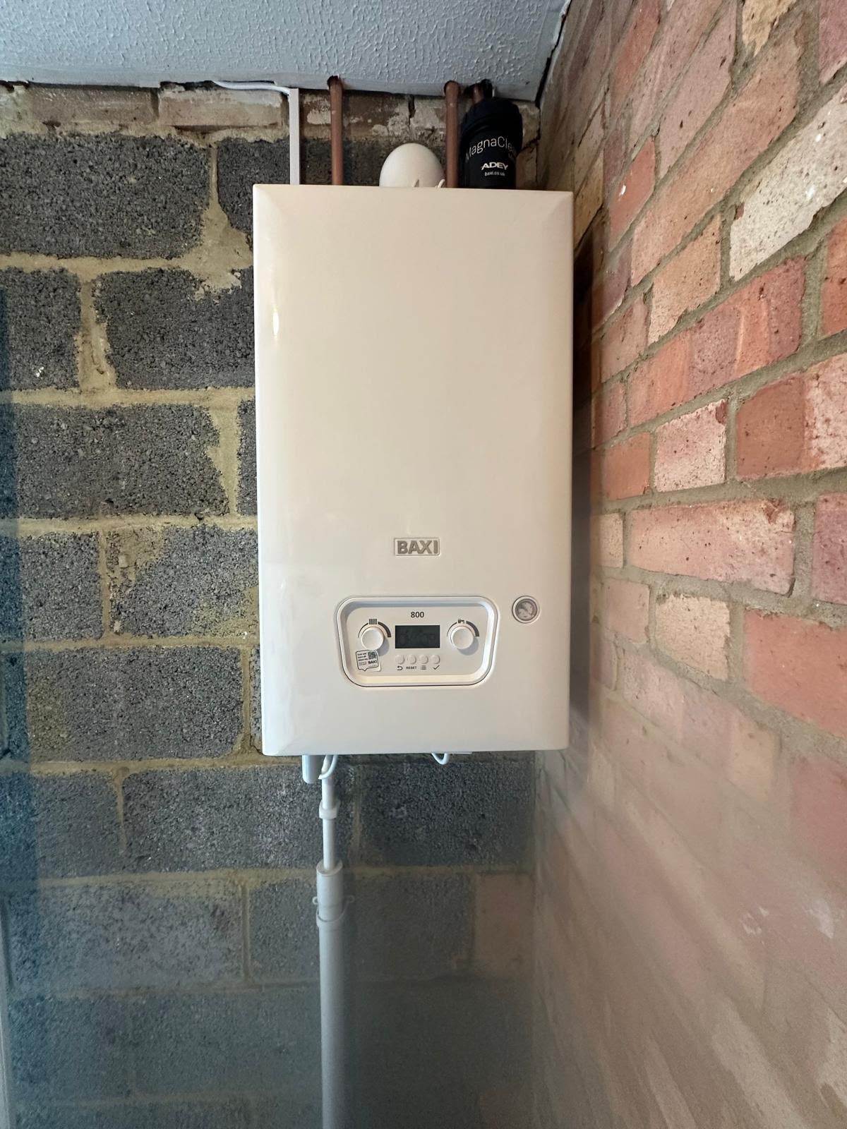 Domestic boiler replacement finished to a clean, serviceable standard