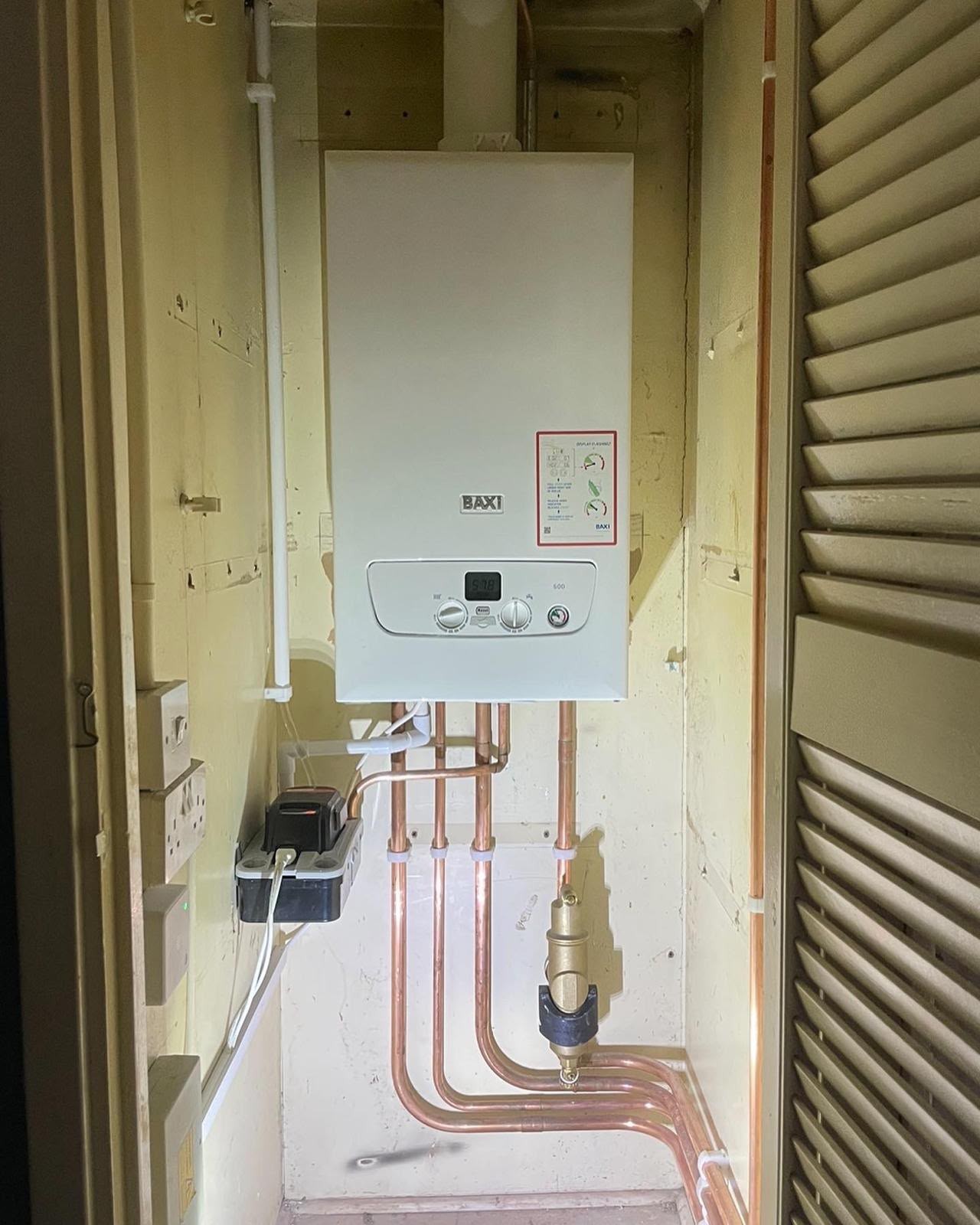 Completed combi boiler swap by a Gas Safe registered heating engineer